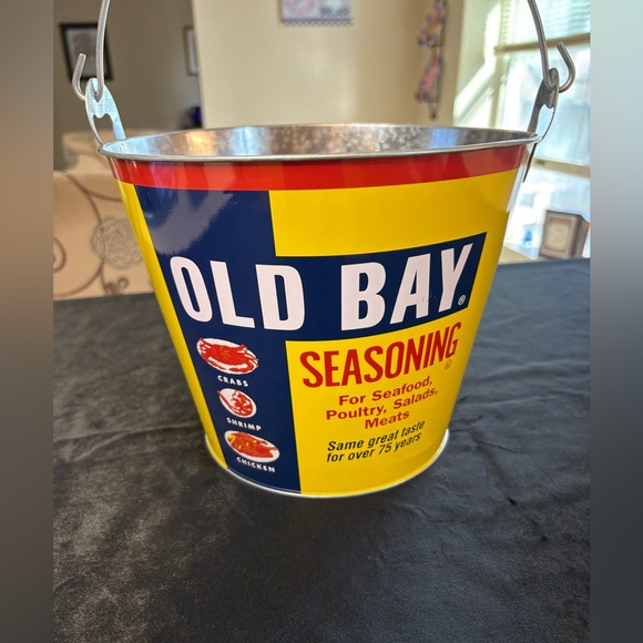 Old Bay Metal Steel Bucket Ice Bucket For Beer and Drinks - Picture 3 of 7